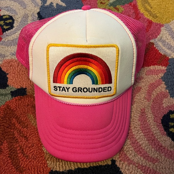 Aviator Nation Stay Grounded Neon Pink Trucker Hat